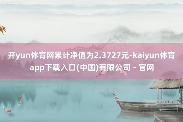 开yun体育网累计净值为2.3727元-kaiyun体育app下载入口(中国)有限公司 - 官网