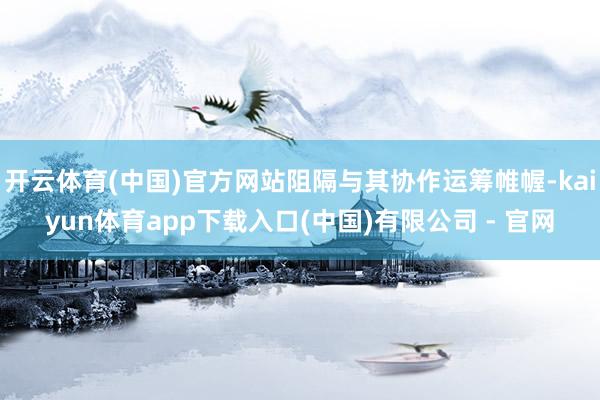 开云体育(中国)官方网站阻隔与其协作运筹帷幄-kaiyun体育app下载入口(中国)有限公司 - 官网