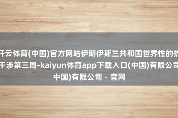 开云体育(中国)官方网站伊朗伊斯兰共和国世界性的抗议作为干涉第三周-kaiyun体育app下载入口(中国)有限公司 - 官网